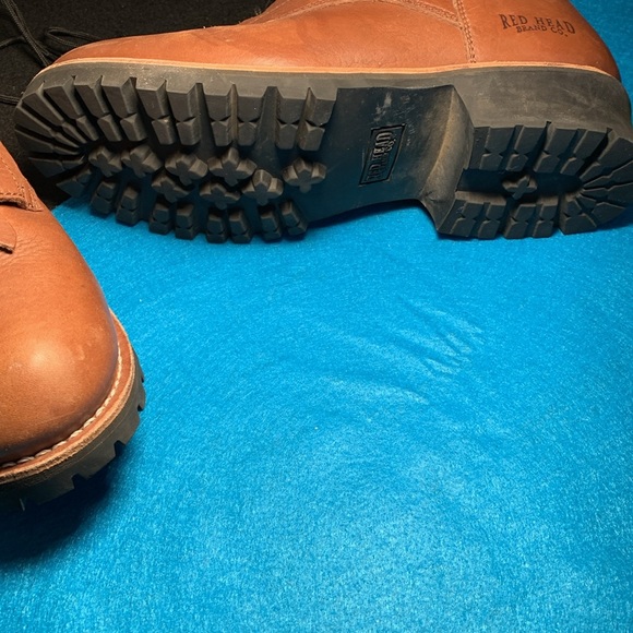 REDHEAD BRAND MEN’S waterproof insulated brown leather & suede boots 12 wide - Picture 6 of 9